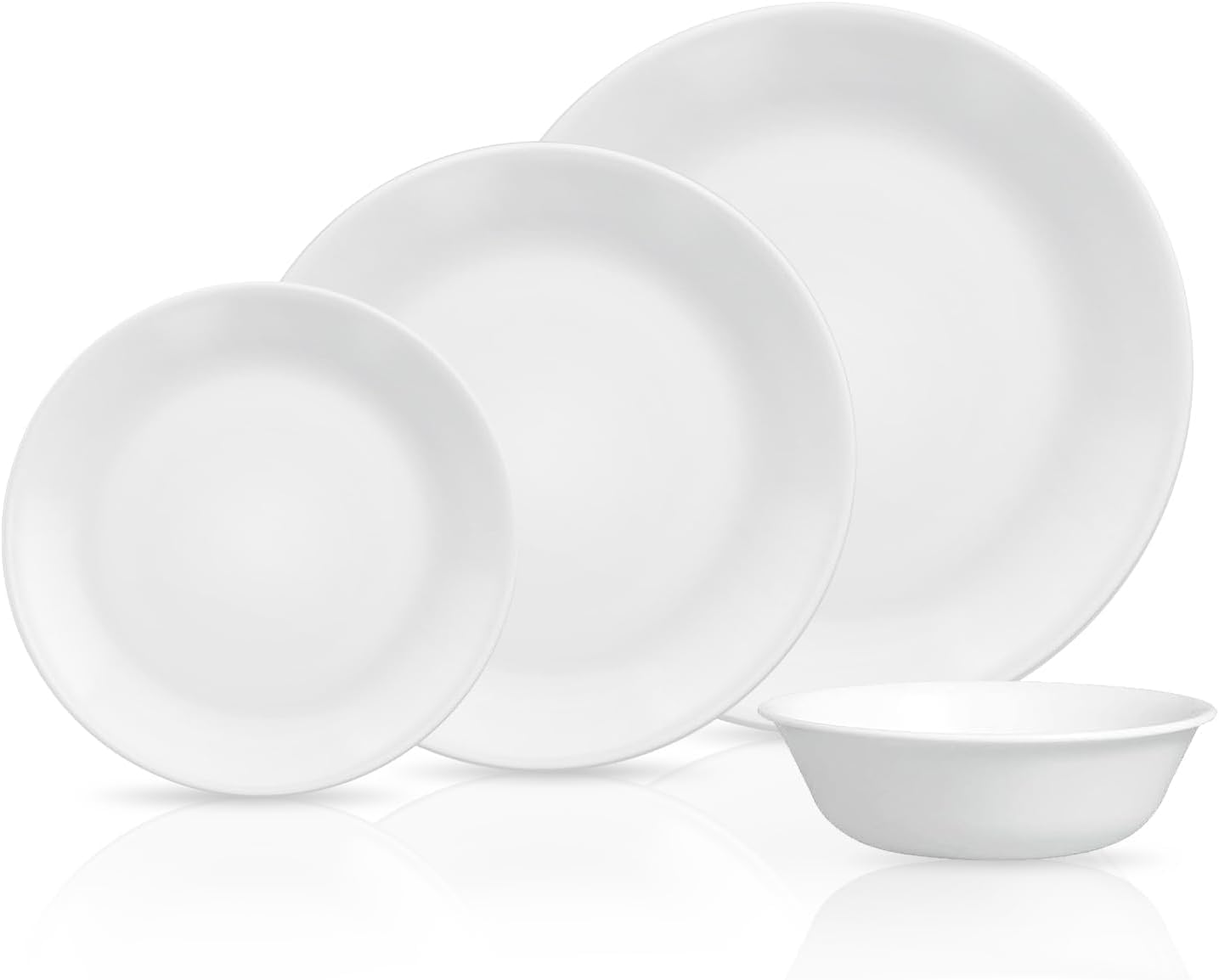 Winter Frost White 16-Pc Dinnerware Set, Plates & Bowls, 4 of Each