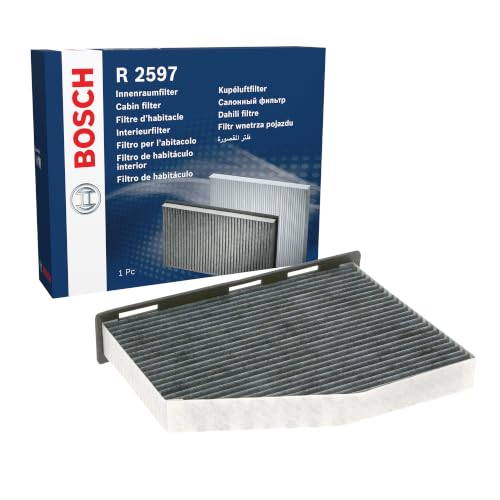 Bosch R2597 Filtro de Habitáculo de Carbón Activo Filtro de Repuesto | Filtro de Repuesto Contra Olores Desagradables, Polen y Polvo, Para un Aire más Limpio en el Vehículo