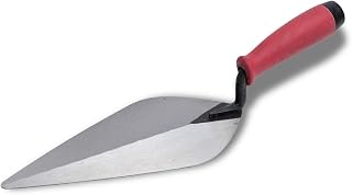 Marshalltown QLT London Style Brick Trowel 12x5 Inch Soft Grip Handle - Durable Masonry Tool BTSG12