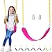 Jungle Gym Kingdom Swing Seat Heavy Duty 66" Chain Plastic Coated - Playground Swing Set Accessories Replacement with Snap Hooks (Pink)