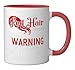 i have red hair because god knew i needed a warning label Ceramic Mug, Red/White