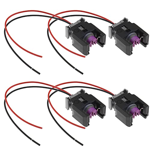 4pcs Voiture Diesel Injecteur Connecteur Électrique Faisceau de Câbles Prise 13816706 Compatible avec Sprinter Étanche 2 Broches Pièces de Voiture 15cm