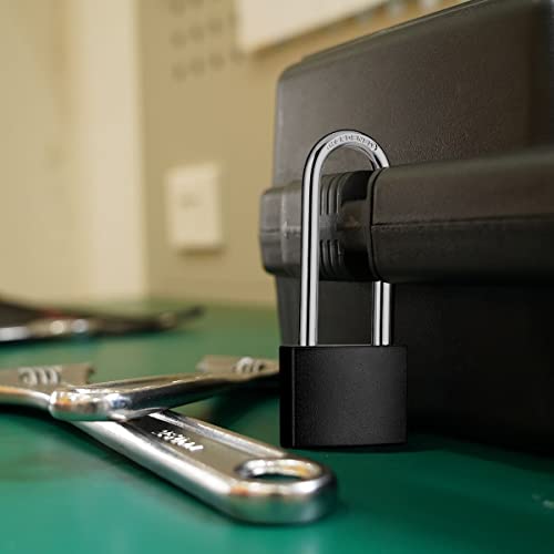 Guliffen Aluminum Padlock With Key, 2-1/2 Inch Long Shackle Pad Lock With 2 Keys， Lock And Key For Outdoor Fence， Sheds, Storage Unit, Gate, Toolbox,Trailer，Garages，2 Pack #TOP4