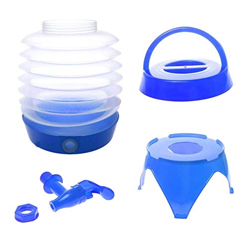 Praxon-55-Liter-Collapsible-Beverage-Tub-Dispenser-Folding-Water-Container-for-Outdoor-Camping-Portable-Cold-Drink-Dispenser-Plastic-Water-Jug-Container-for-Traveling-and-Picnic-Multicolor
