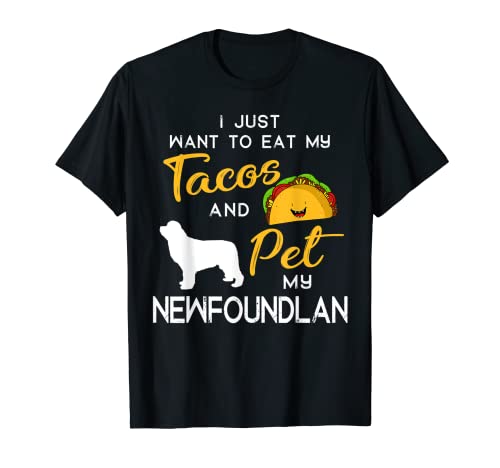 Newfoundland Dog Tacos lover owner Christmas Birthday Gift Camiseta