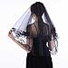 Black Lace Veil Bridal Wedding Veils Halloween for Women Brides Wedding Bachelorette Party Shower