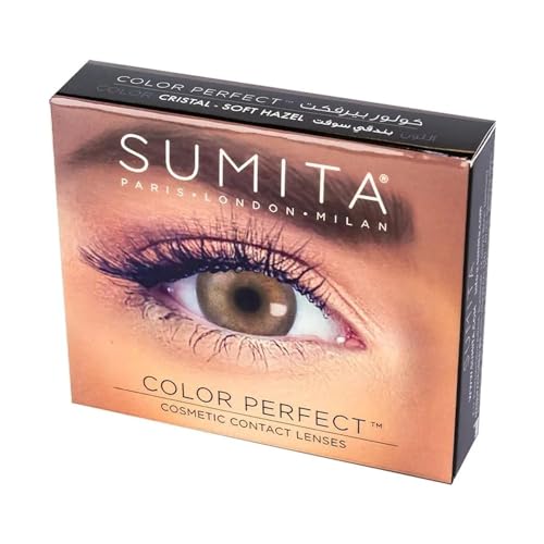 Sumita Color Perfect Cosmetic Contact Lenses Multi Functional Daily Use Protects Harmful Vision UV Lights Disposable Contact Lenses #8728 Soft Hazel