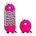 Happy Nappers Einhorn pink | Large 6-12 Jahre | Spielen - kuscheln- schlafen | Flauschiger Kinderschafsack | 4 Motive | 2 in 1 Kuscheltierschlafsack & Kissen für Mädchen und Jungen