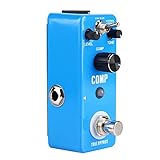 Delay-Pedal Mini Metal Shell Analog Compressor Guitar Effect Pedal mit True Bypass Instrument Zubehör Verzögerungs-Gitarrenpedal, E-Gitarren-Pedal
