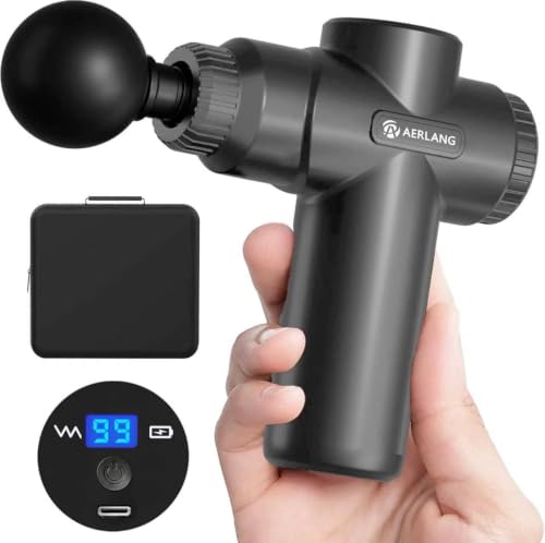 AERLANG Mini Massage Gun,Muscle Deep Tissue Massager Gun, Handheld Percussion Back Massager...