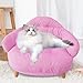 Hundestuhl – Haustiersofa | Eckhundebett | Sofas und Stühle für Hunde | Hundesofabett | Abnehmbare Couch Hundebett Hundesofa Couch | Weicher Haustiercouchstuhl, atmungsaktives Katzennestbett für das W