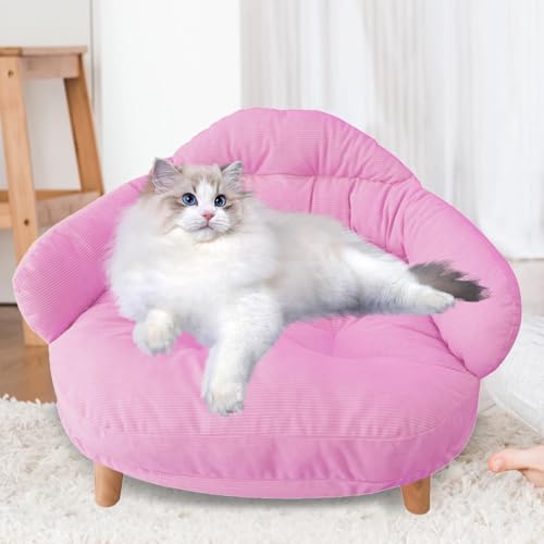 Hundestuhl – Haustiersofa | Eckhundebett | Sofas und Stühle für Hunde | Hundesofabett | Abnehmbare Couch Hundebett Hundesofa Couch | Weicher Haustiercouchstuhl, atmungsaktives Katzennestbett für das W