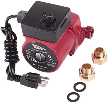 Trupow 3/4" NPT 110V Hot Water 3-Speed Circulation Pump Circulator Pump
