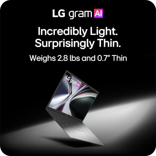 Image of LG gram 15-inch Thin and Lightweight Dual AI Laptop Touchscreen Computer, Windows 11 Home, Copilot+ PC, Intel Core Ultra 7 355 Processor, 32GB RAM, 1TB SSD - Obsidian Black