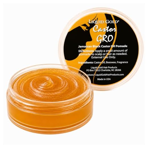 Liquid Gold Jamaican Black Castor Oil Pomade for Faster Growing Longer Hair. Thickens Thinning Hair, Reduces Hair Fall, Softens Hair & Rapidly Stimulates Faster Hair Growth. 2oz