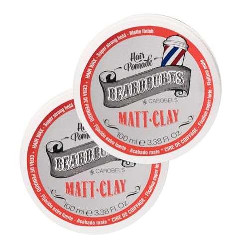 Beardburys Matt Clay para tu Estilo Diario Pack 2 Cera Mate
