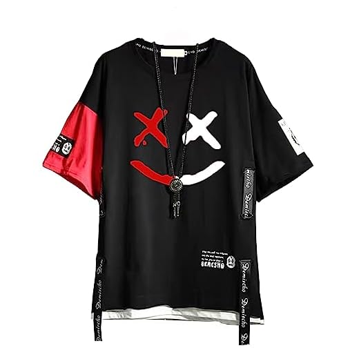 DUDHUH Men’s T-Shirts Techwear Japanese Streetwear Hip Hop Short Sleeve Shirts for Men Black