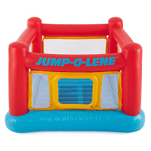 Image of INTEX Jump-O-Lene Inflatable Trampoline Bounce House & Fun Ballz Bundle