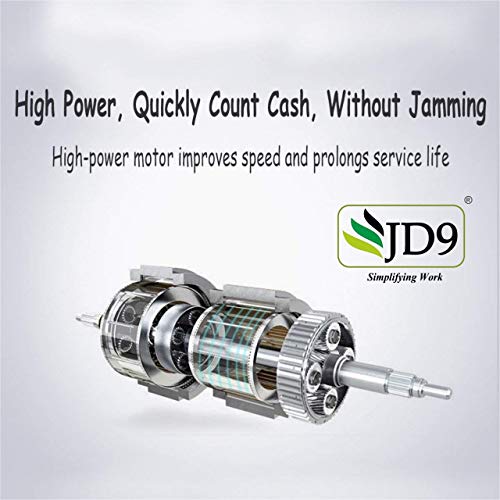 Image of JD9 Note Counting /Currency Counting Machine Note Counting Machine with UV /MG Counterfeit Notes Detection Function and External Display (Counting Speed - 1000 Notes /Min) (White)