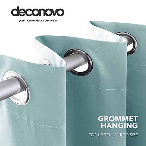 Image of Deconovo Blackout Curtain, 52x63 Inch, Light Blue