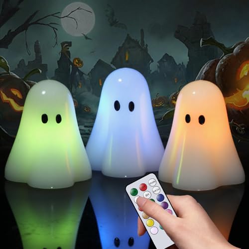 Image of Wondise Halloween Flameless Candles Color Changing with Remote Timer