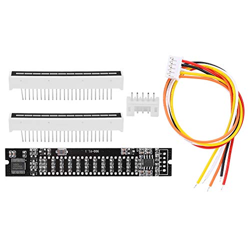 Oumefar Mini gör det själv dubbel 12 nivåer stereo musik ljudspektrum nivåindikator VU mätare förstärkarkort justerbar ljushastighetskort gör det själv elektroniska kit (musikspektrum nivåindikator)