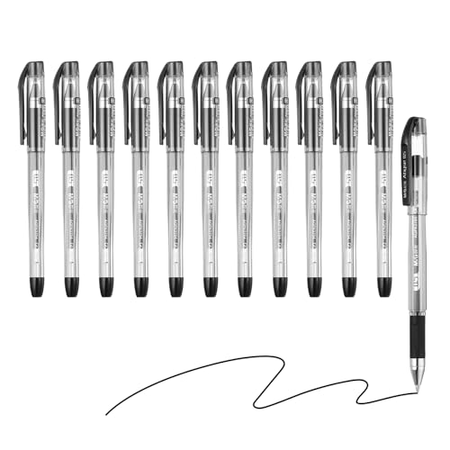 Bolígrafos roller 0.5 mm M&G, 12 unidades, tinta negra miniatura 1