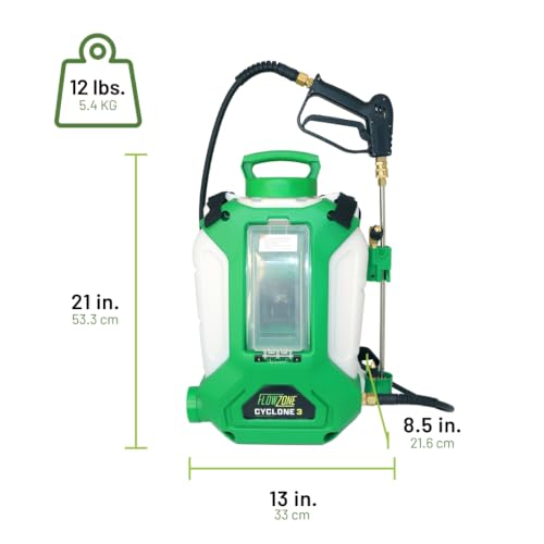 Image of FlowZone Cyclone 3 Battery Backpack Sprayer, 5-Pressure, Battery Included