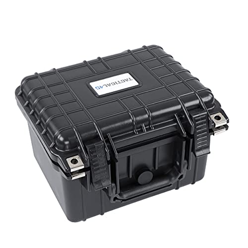 Tactical45 Plastic Case With Foam Black Hard Carrying Case 10.6 X 9.7 X 6.9-Inch Padded Case For Camera Gear And Tools #TOP2