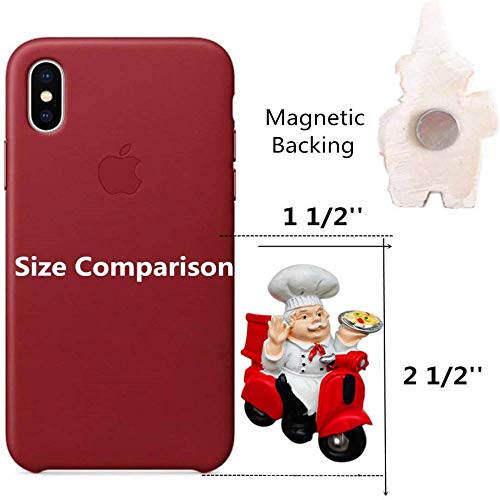 Fzbali Italian Fat Chef Fridge Magnets Set Of 4, Cute Chef Figurine Statue Decorations For Home Kitchen Restaurant, Funny 3D Resin Baker Refrigerator Decors Accessories #TOP1