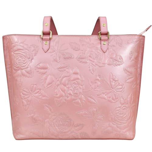 Image of Anuschka Women's Original Hand-Painted Genuine Leather Large Zip Top Tote