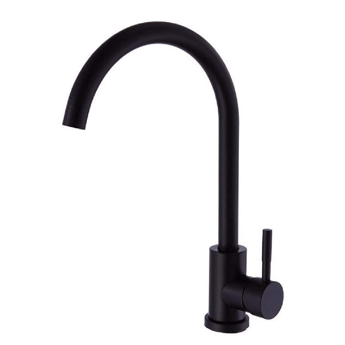 Grifo del fregadero, Grifo del fregadero del baño de la cocina, Mezclador de cocina Grifo de cocina negro, Fregadero, Tazón de verduras, Grifo caliente y frío, Grifo giratorio Comfortable anniversary