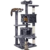 Yaheetech 54in Cat Tree Tower Condo Furniture Scratch Post for Kittens Pet House Play