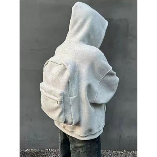 Creative Hoodie with Backpack, Unisex Hoodie Creative Travel Sweatshirt, Lightweight Zipper Backpack Sweatshirt3