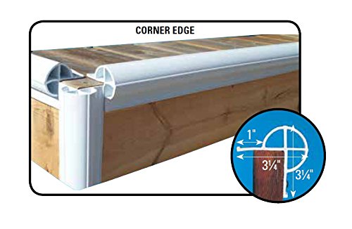 image for Dock Edge + Inc. Premium PVC Dock Bumper Corner Edge Profile, 6-8-Feet