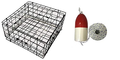 KUFA Vinyl Coated Crab Trap with Float and Rope Combo (S60+FWM103)