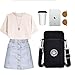 JANKS Small Crossbody Bags for Women Mini Cell Phone Purses with Crossbody Strap Phone Wallet Shoulder Bag Nylon Arm Bag for Women