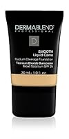 Dermablend Professional Smooth Liquid Camo - 24 Hour Hydrating Foundation with Broad Spectrum SPF 25 - Buildable Medium Coverage For Dry Skin - Dermatologist-Created - 0C Linen - 30ml