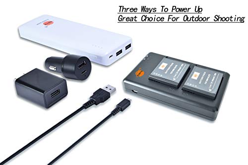 DMW-BLH7E BLH7 BLH7PP (2 Stück) Wiederaufladbarer Akku Ersatzakku und Dual Ladegerät Kompatibel mit Lumix DMC-GM1 DMC-GM5 DMC-GF7K DMC-LX10 DMC-LX15 Digital Kamera usw - Image 4