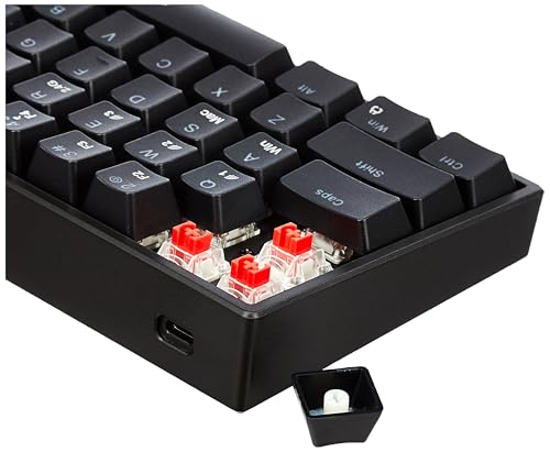 Image of amazon basics Pro Series RGB Wireless Mechanical Gaming Keyboard | 23 Hr Battery Life | Customizable and Programmable RGB | Swappable Keys | Dual Mode | 3000 mAh, Type-C Charging (Black)