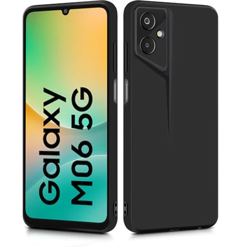 Image of WOW IMAGINE Slim Back Cover for Samsung Galaxy M06 5G | Galaxy F06 5G | Blade Series Ultra Thin Case with Lightweight Design | Camera Protection | Soft Matte Silicone Flexible Mobile Case - Black