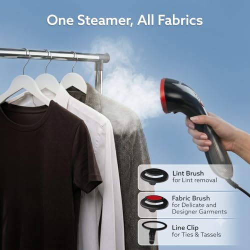 Image of Agaro Elite Garment Steamer - 1500W Steamer for Ironing Clothes - 25g /min, 3 Steam Modes, 100ml Tank, Compact & Lightweight, Travel Friendly, For All Fabric