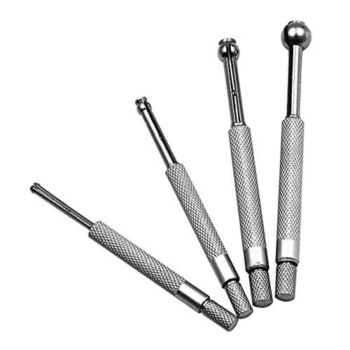 CHENZILIN 4 Pieces 3-13mm Small Hole Gauge Set Telescoping Full Round Spherical Shaped Hardened Bore Gauge Carbon Steel Made
