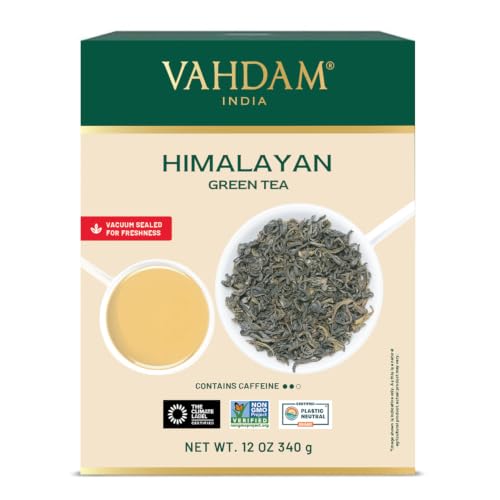 Image of VAHDAM Himalayan Green Tea Loose Leaf (12oz|170+ Cups) Long Leaf Green Tea
