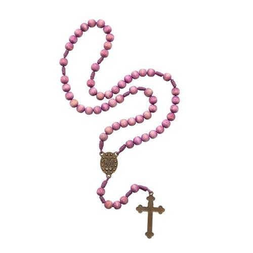 Terço Nossa Senhora das Graças Roxo Madeira 8 mm