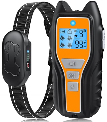 Dog Shock Collar with Remote for Dogs 8–150lbs, Rechargeable Dog Training Collar IPX7 Waterproof,...