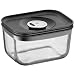 Produktbild WMF Depot Fresh Vorratsdose, 13 x 10 cm, rechteckig, Glas, Vorratsglas, luftdichter Aroma-Deckel, Frische-Ventil, Frischhaltedose zum Vorbereiten, Aufbewahren und Servieren