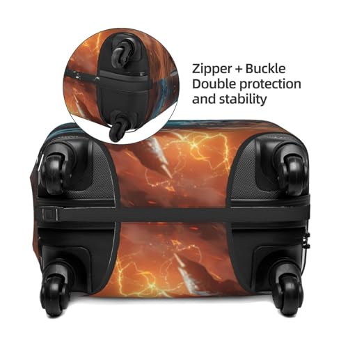 Luggage Cover Protector Suitcase Cover - High Elasticity Blue Dragon and White Tiger Suitcase Cover for Luggage4