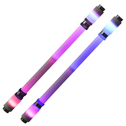 2 Bolígrafos Giratorios Bolígrafo Rotatorio de Dedo Rodante LED Bolígrafo con Revestimiento Antideslizante para Entretenimiento, sin Recarga de Bolígrafo (Negro, Azul, Estilo Simple)