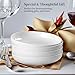 DeeCoo 7 Pack Porcelain Pasta Bowls Ceramic , Large Serving Bowl, Wide and Shallow, Set 8.3 Inch - 30 Ounce - for Pasta, Salad, Cereal, Soup & Microwave & Dishwasher Safe